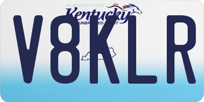 KY license plate V8KLR
