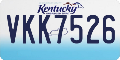 KY license plate VKK7526