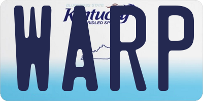 KY license plate WARP