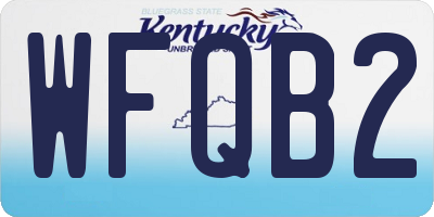 KY license plate WFQB2