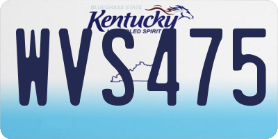 KY license plate WVS475