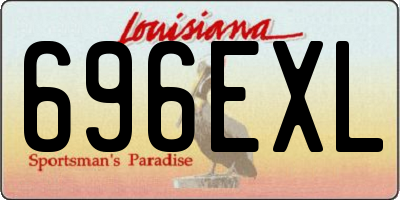LA license plate 696EXL
