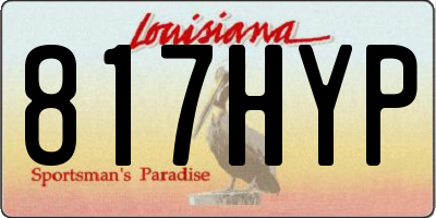 LA license plate 817HYP