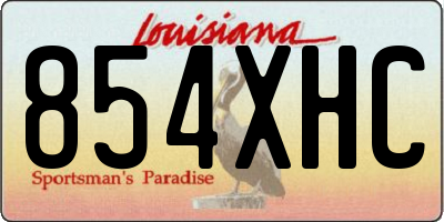 LA license plate 854XHC