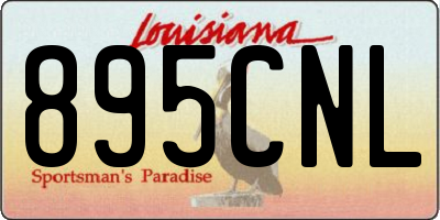 LA license plate 895CNL