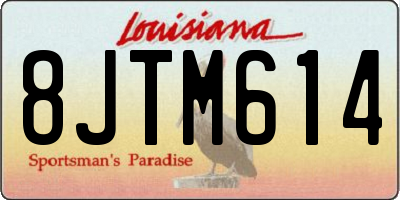 LA license plate 8JTM614