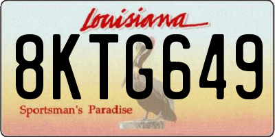 LA license plate 8KTG649
