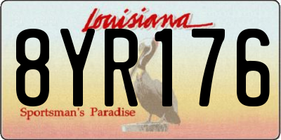 LA license plate 8YR176