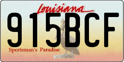 LA license plate 915BCF