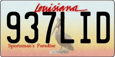 LA license plate 937LID