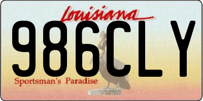 LA license plate 986CLY