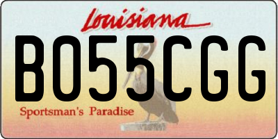 LA license plate B055CGG