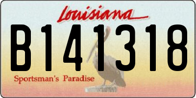 LA license plate B141318