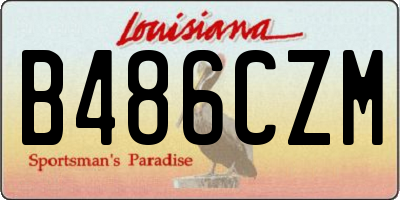 LA license plate B486CZM