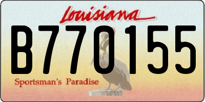 LA license plate B770155