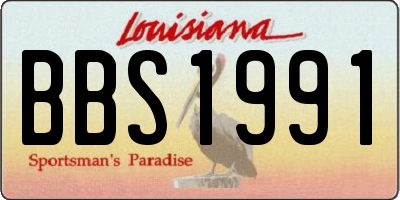 LA license plate BBS1991