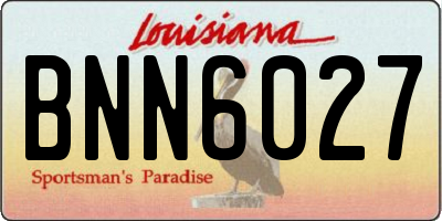 LA license plate BNN6027