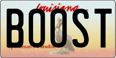 LA license plate BOOST