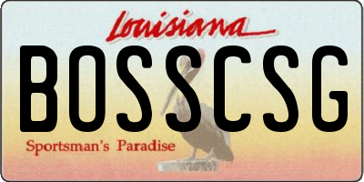 LA license plate BOSSCSG