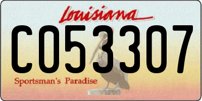 LA license plate C053307