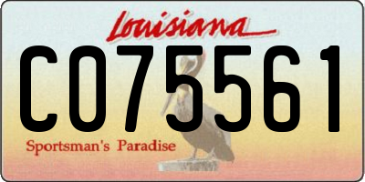 LA license plate C075561