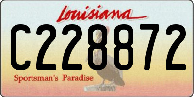 LA license plate C228872