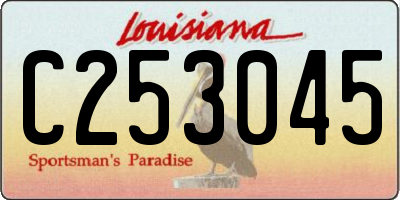 LA license plate C253045