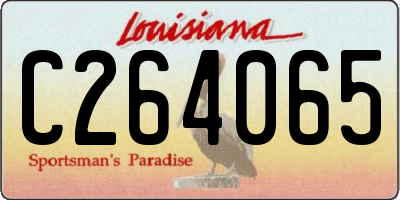 LA license plate C264065