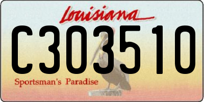 LA license plate C303510