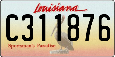 LA license plate C311876