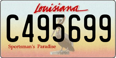 LA license plate C495699