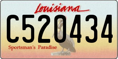 LA license plate C520434