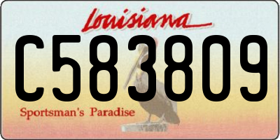 LA license plate C583809