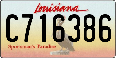 LA license plate C716386