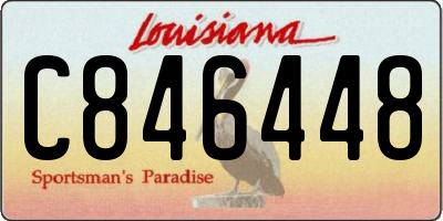 LA license plate C846448