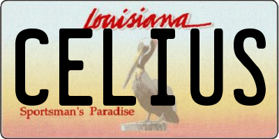 LA license plate CELIUS