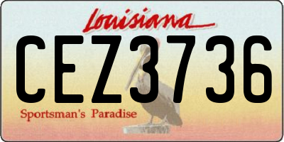LA license plate CEZ3736