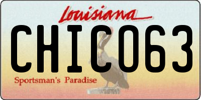 LA license plate CHICO63