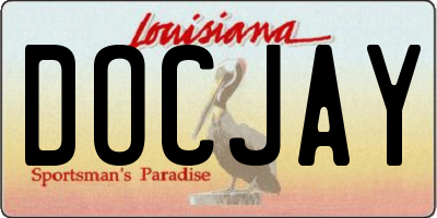 LA license plate DOCJAY