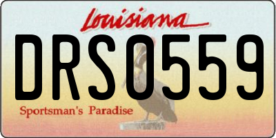 LA license plate DRS0559