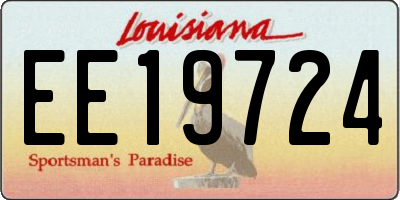 LA license plate EE19724