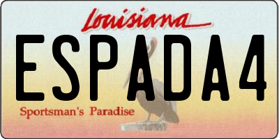 LA license plate ESPADA4