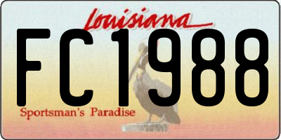 LA license plate FC1988