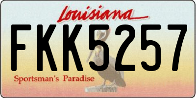 LA license plate FKK5257