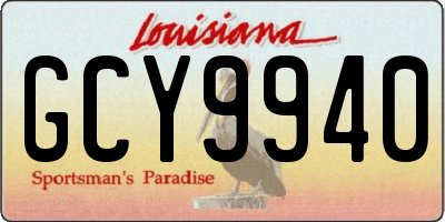 LA license plate GCY9940