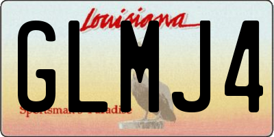 LA license plate GLMJ4