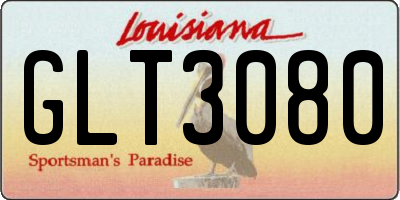 LA license plate GLT3080