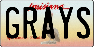 LA license plate GRAYS