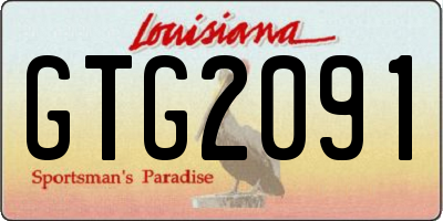 LA license plate GTG2091