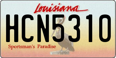 LA license plate HCN5310